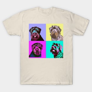 Wirehaired Pointing Griffons Pop Art - Dog Lover Gifts T-Shirt